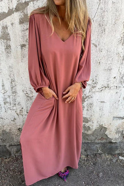 Lena Luxe Lantern Sleeve Dress