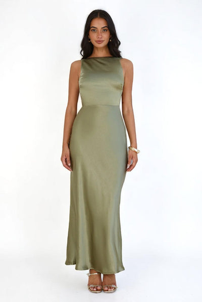 The Aurelia Satin Maxi Dress