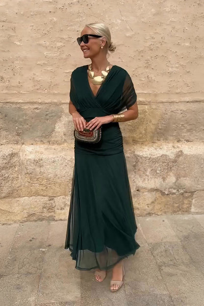 Amelia | Elegant V-neck Maxi Dress