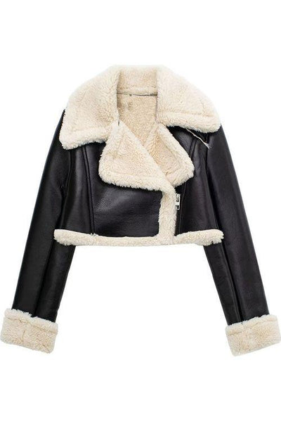 Premium Shearling Biker Jacket